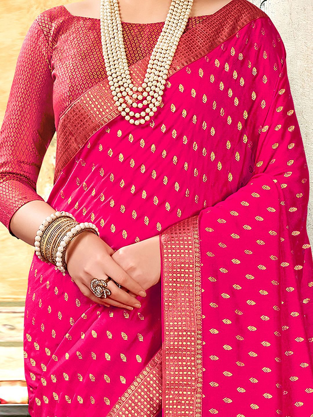 Saree mall Ethnic Motifs Zari Sarees