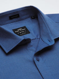 Park Avenue Men Blue Textured Slim Fit Formal Shirt