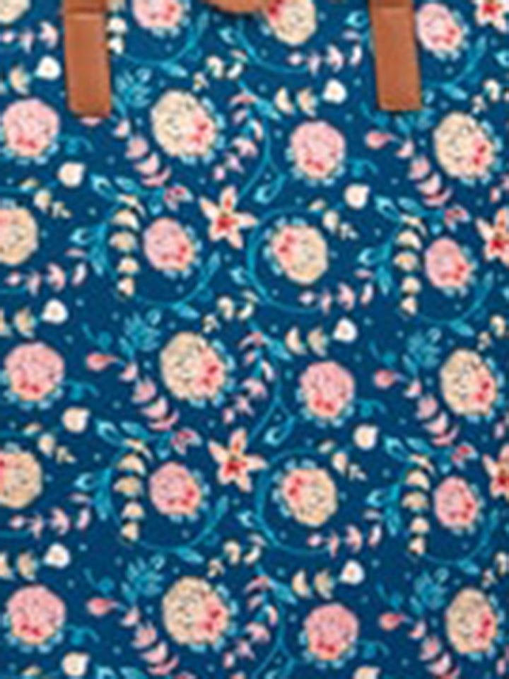 TEAL BY CHUMBAK Floral Printed Tote Bag