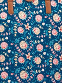 TEAL BY CHUMBAK Floral Printed Tote Bag
