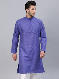 SOJANYA Lelaki Biru Solid Kurta Lurus
