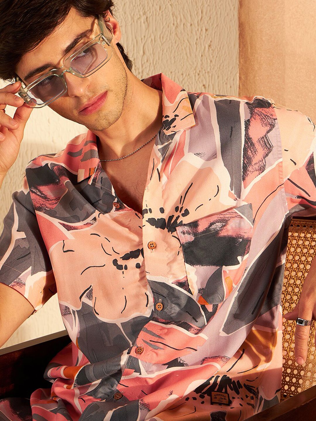 DENNISON Smart Block Printed Casual Shirt
