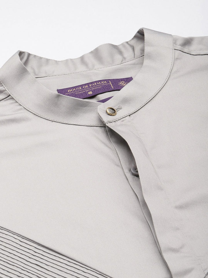 House of Pataudi Pure Cotton Pleated Party Shirt