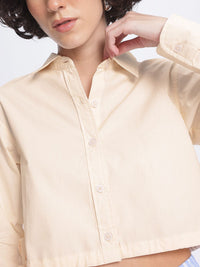 DressBerry Cutesy Cute Tie-Up Detail Crop Shirt