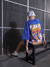 SASSAFRAS Graphic Printed Oversized Pure Cotton T-Shirt Dress