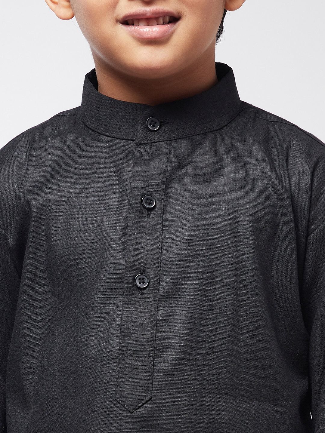SOJANYA Boys Black Kurta