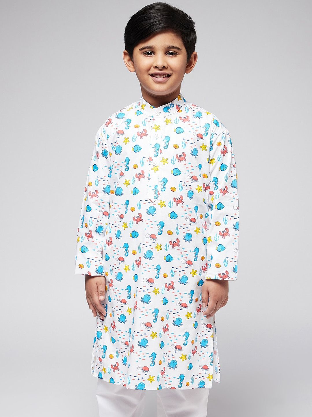 SOJANYA Boys Multicoloured Printed Kurta
