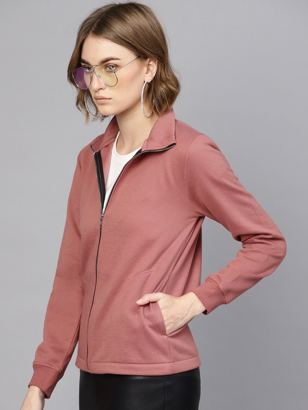 SASSAFRAS Women Rose Solid Sweatshirt