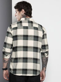 The Indian Garage Co Men Regular Fit Checkered Double Flap Casual Shirt