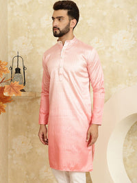 SOJANYA Motif Etnik Rekaan Tenunan Kurta Lurus Jacquard