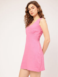 DressBerry Vintage Vibe Pure Cotton Mini Empire Dress