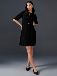 AND Round Neck A-Line Dress