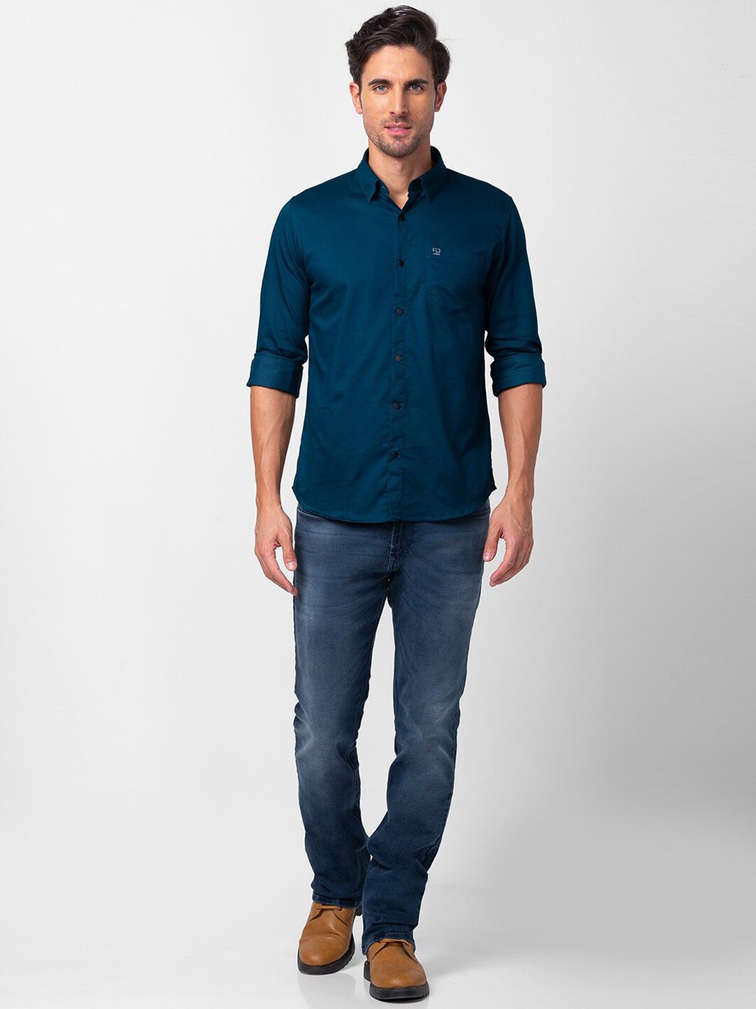 SPYKAR Men Cotton Solid Casual Shirt