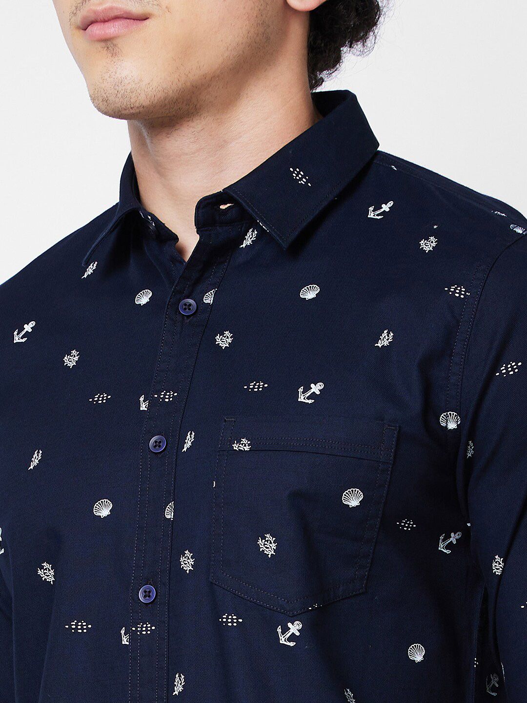 SPYKAR Opaque Conversational Printed Casual Shirt