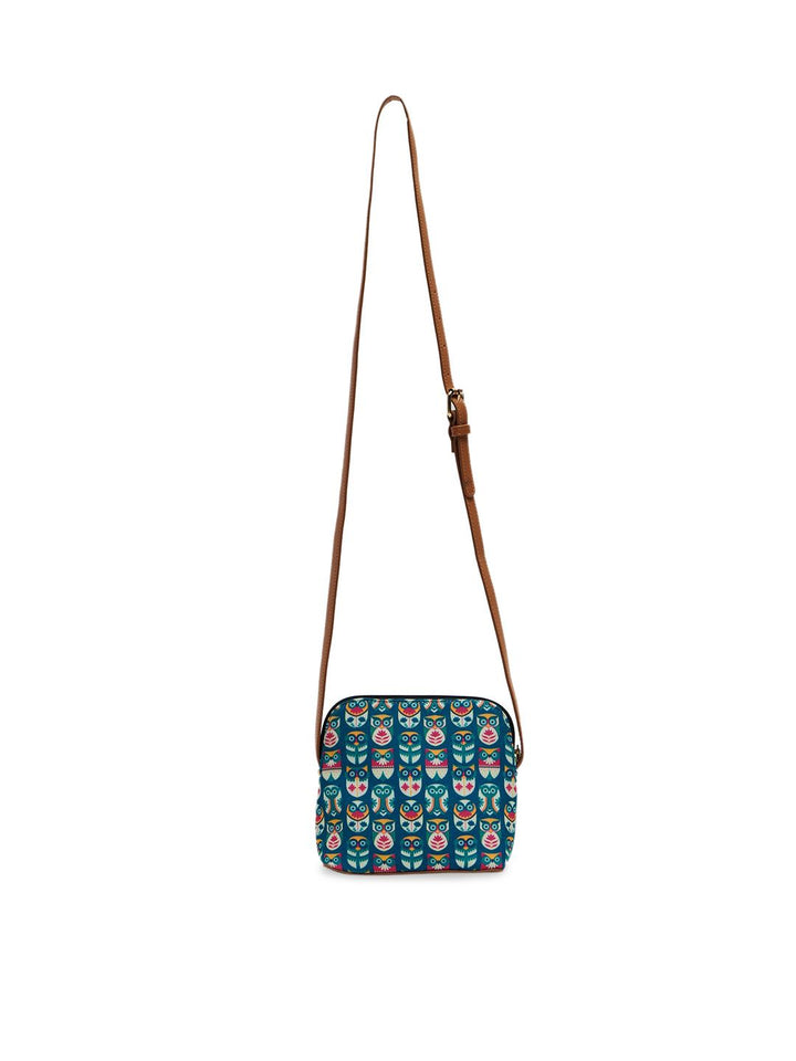 TEAL BY CHUMBAK Women Owl Printed Sling Bag