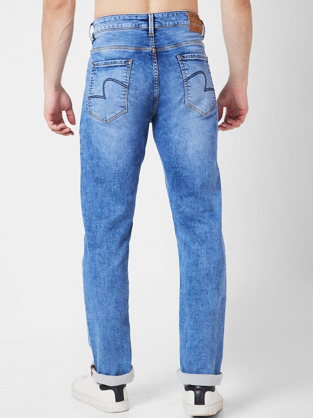 SPYKAR Men Cotton Clean look Straight Fit Heavy Fade Stretchable Jeans