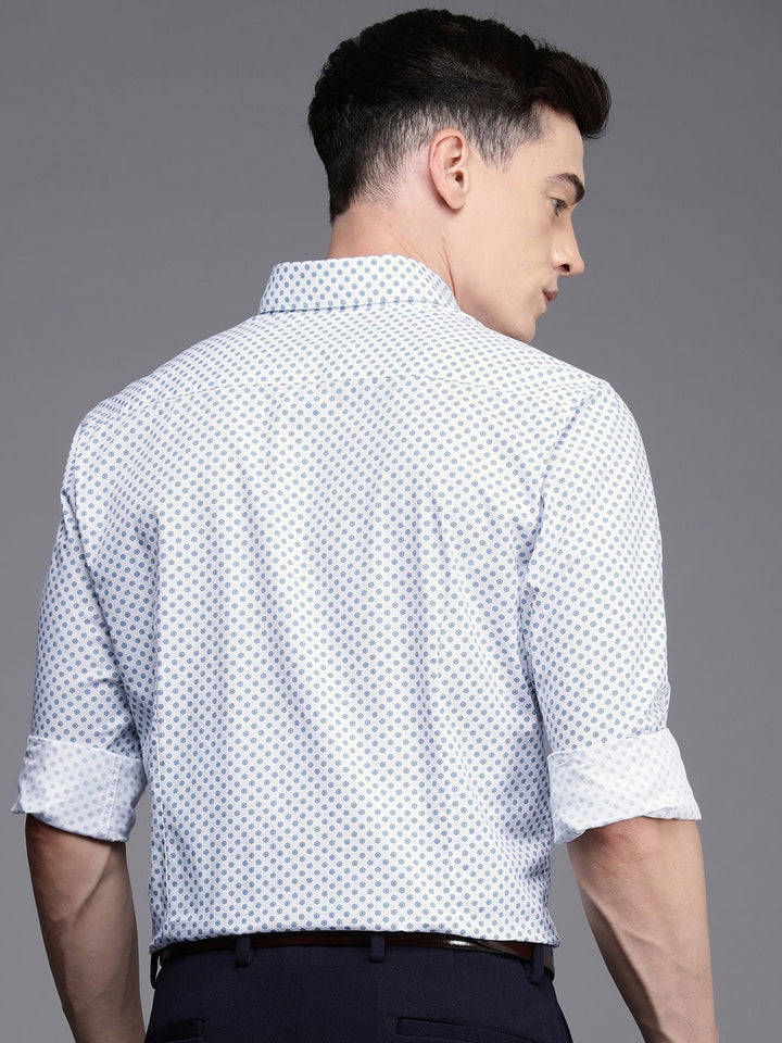 Raymond Premium Slim Fit Floral Printed Pure Cotton Formal Shirt