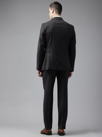 Park Avenue Notched Lapel Collar Checked 2 Piece Formal Suit