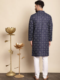 Motif Etnik Anouk Bercetak Kolar Jalur Kurta Biasa dengan Churidar