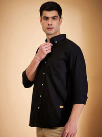DENNISON Men Smart Fit Solid Button-Down Collar Cotton Casual Shirt