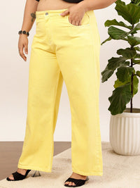 CURVY STREET Women Jean Wide Leg Cotton Regular Jeans