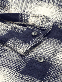 The Indian Garage Co Pure Cotton Textured Tartan Checks Casual Shirt