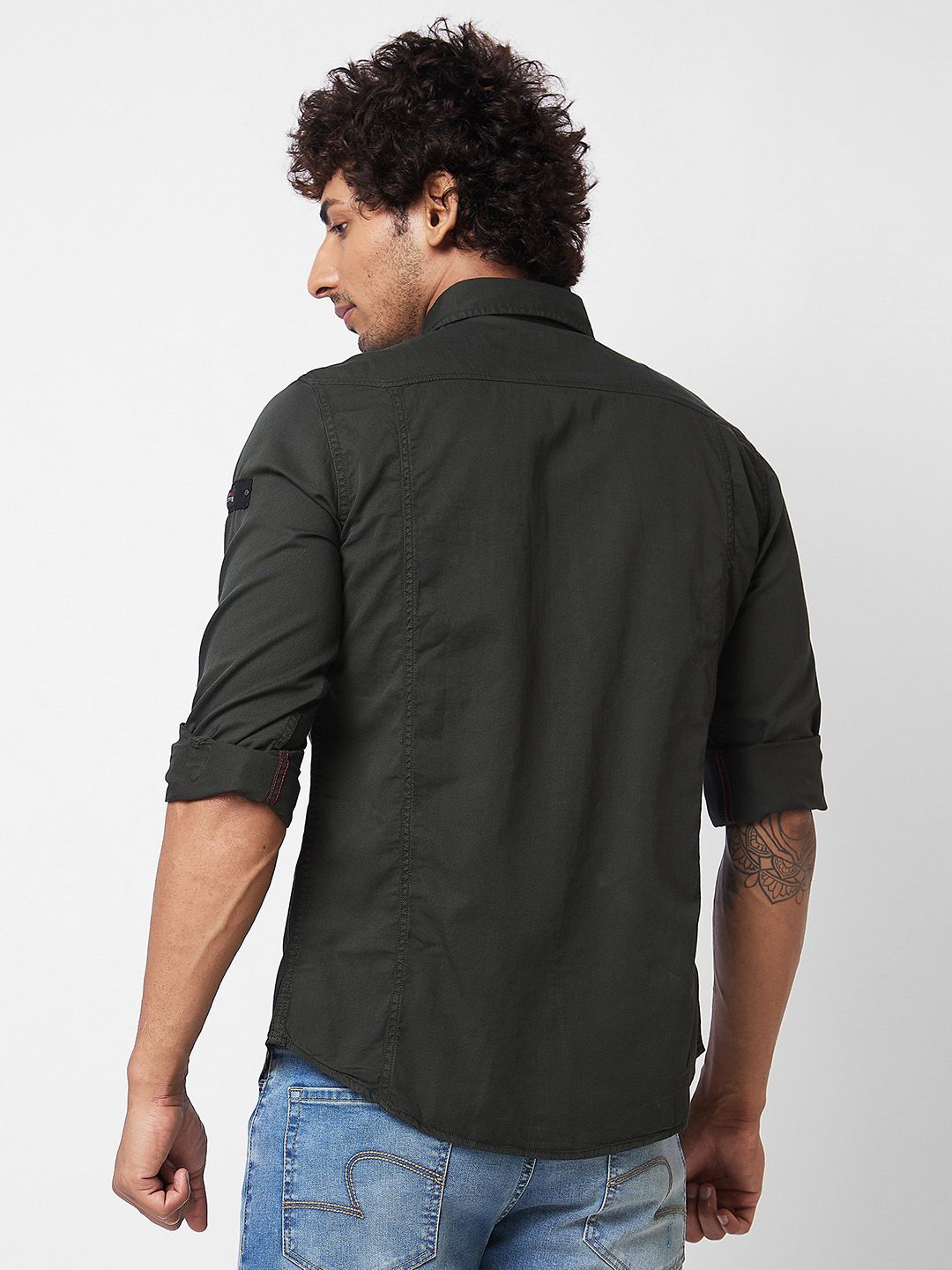 SPYKAR Spread Collar Cotton Casual Shirt