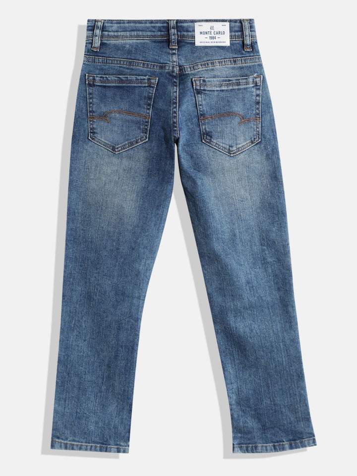 Monte Carlo Boys Straight Fit Ripped Jeans