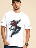 Being Human Spider-Man Printed Drop-Shoulder Sleeves Relaxed Fit Pure Cotton T-shirt
