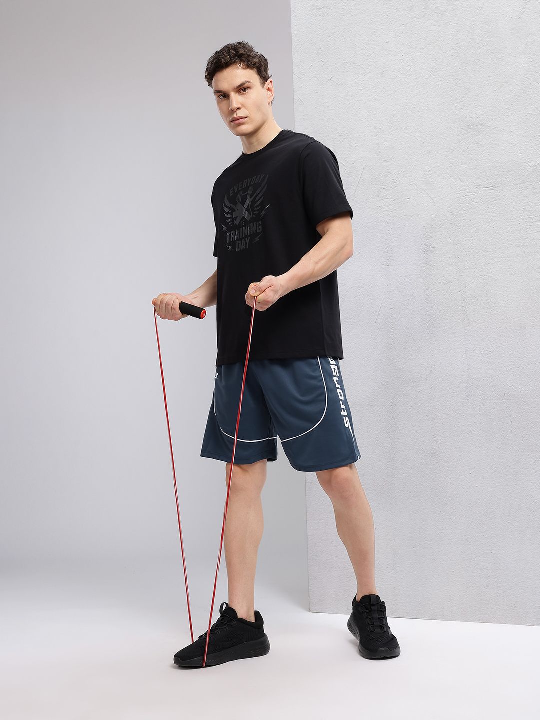 HRX by Hrithik Roshan Men Mid-Rise Typography Print Rapid-Dry Training Shorts