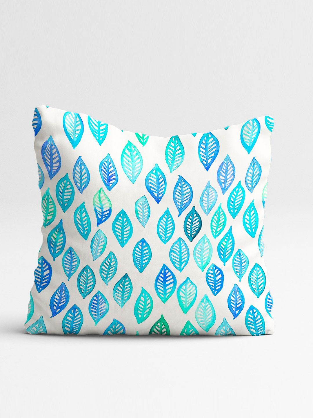 STITCHNEST Red & Blue Set of 5 Floral Square Cushion Covers
