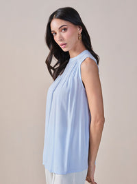 AND Round Neck Sleeveless Styled Back Top