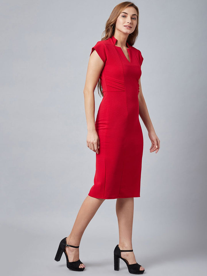 Athena Women Red Sheath Dress