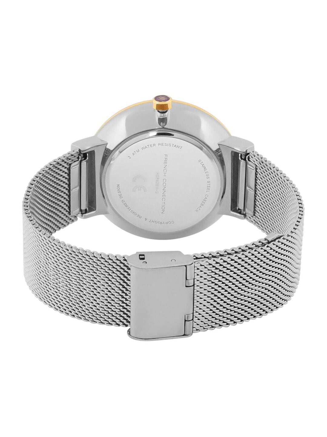 French Connection Men Stainless Steel Bracelet Style Straps Analogue Watch FCP42SM-G