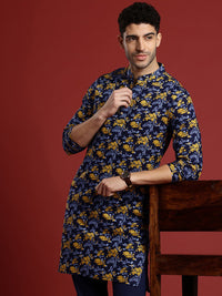 Anouk Floral Printed Regular Pure Cotton Kurta With Trousers