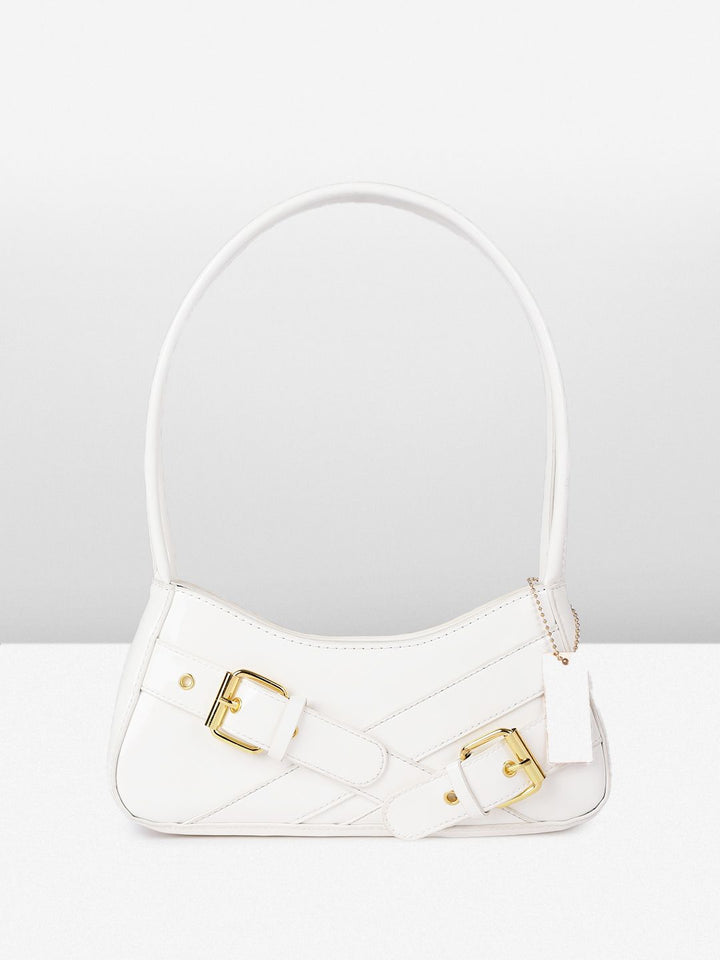 DressBerry Women Baguette Buckle Detail Shoulder Bag