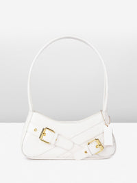 DressBerry Women Baguette Buckle Detail Shoulder Bag
