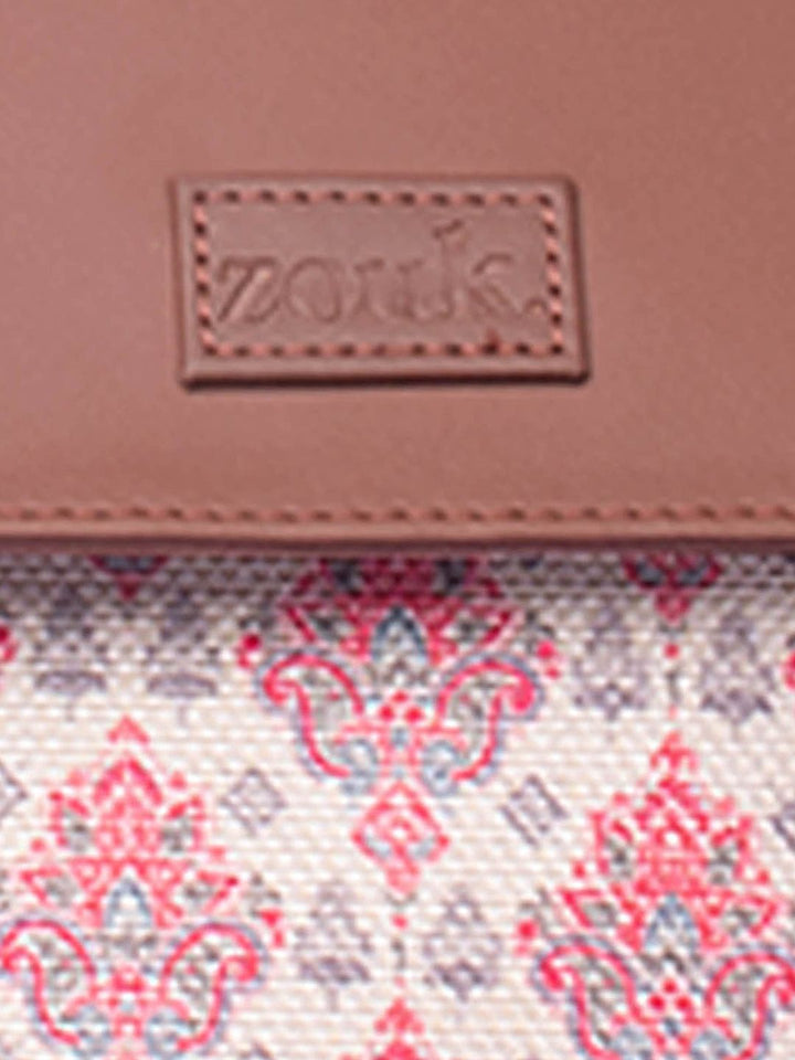 ZOUK Floral Printed Swagger Sling Bag With Pouch