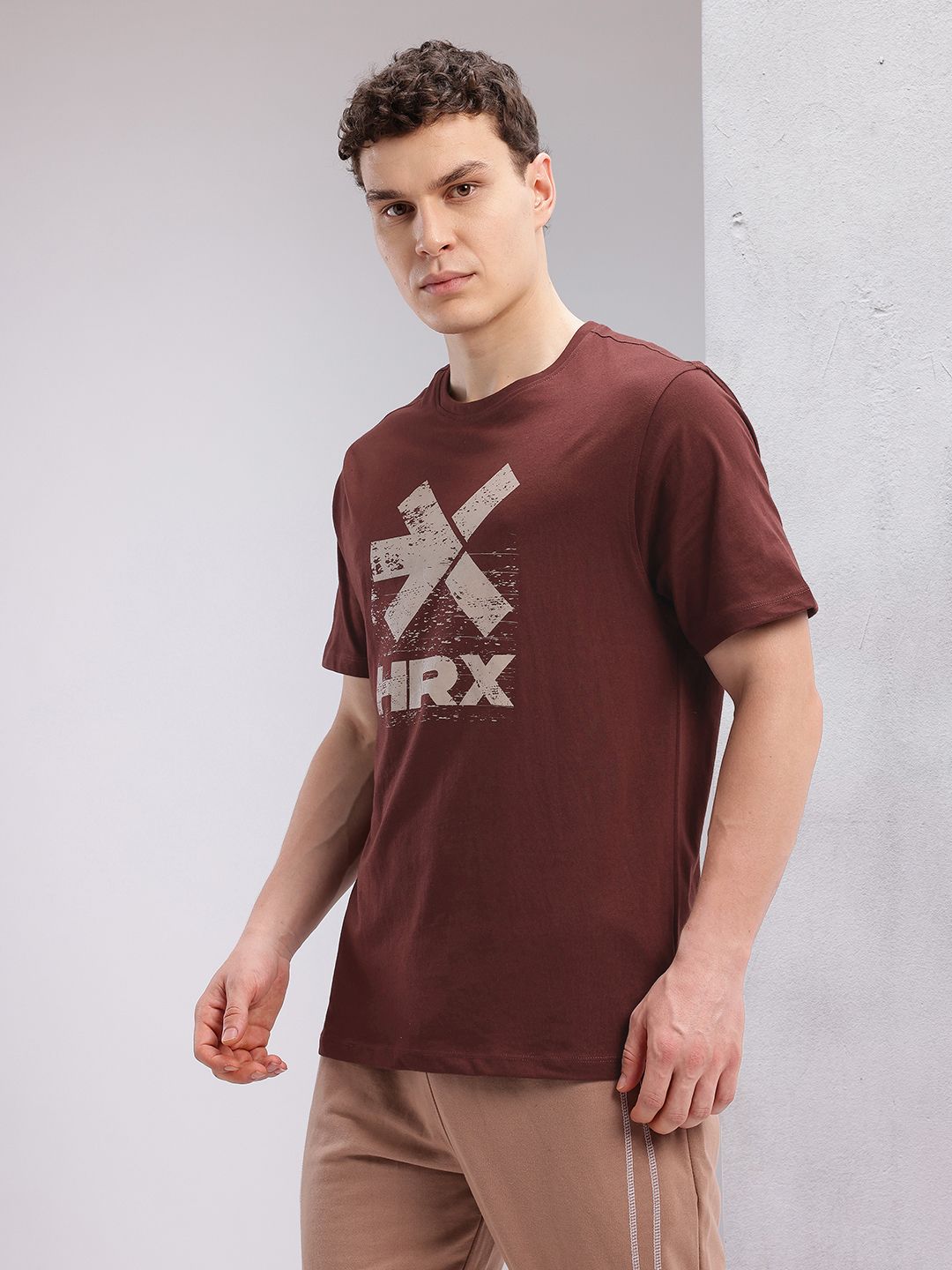 HRX by Hrithik Roshan Brand Logo Printed Training T-shirt