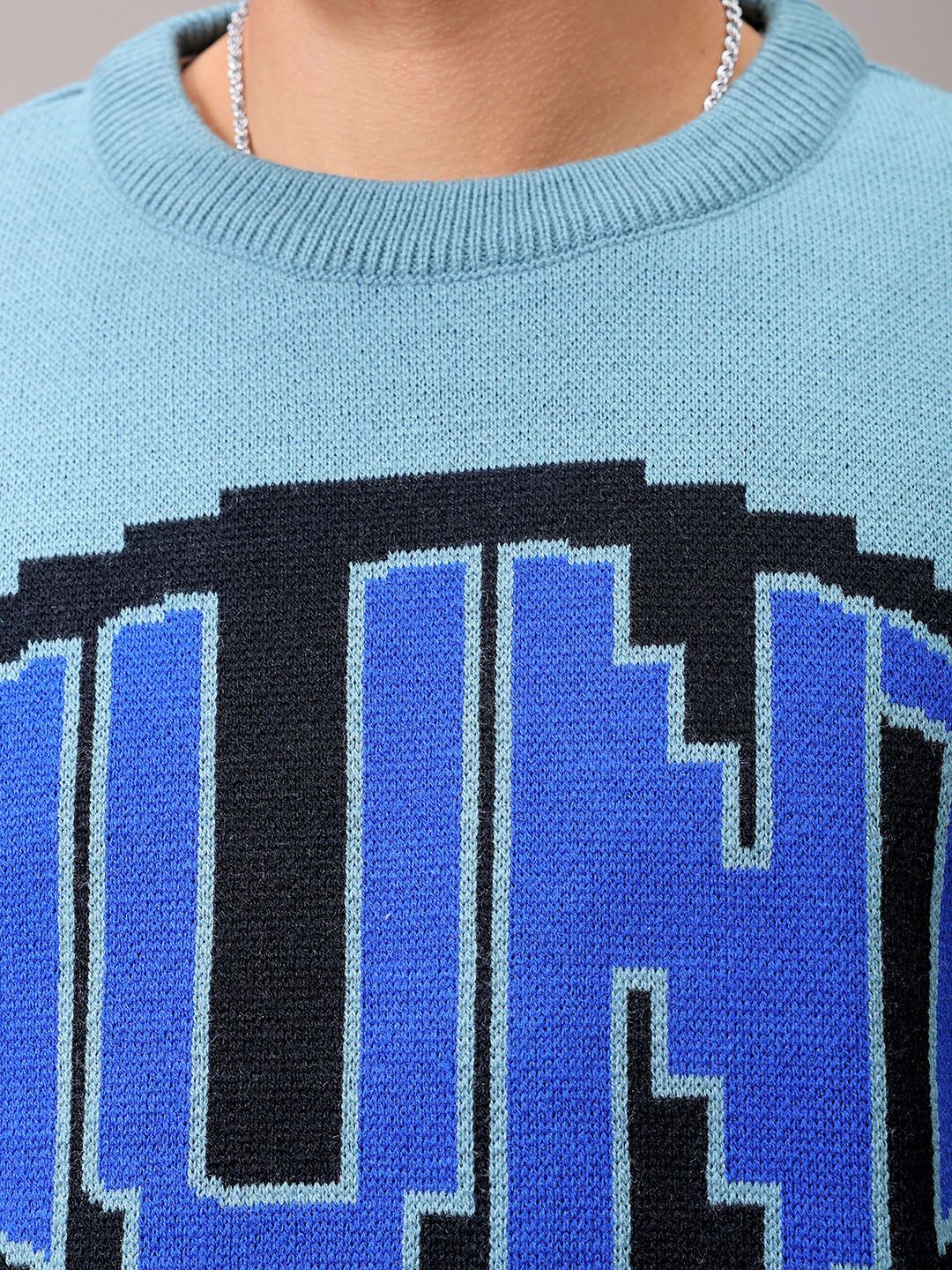 The Indian Garage Co Men Solid Round Neck Pullover