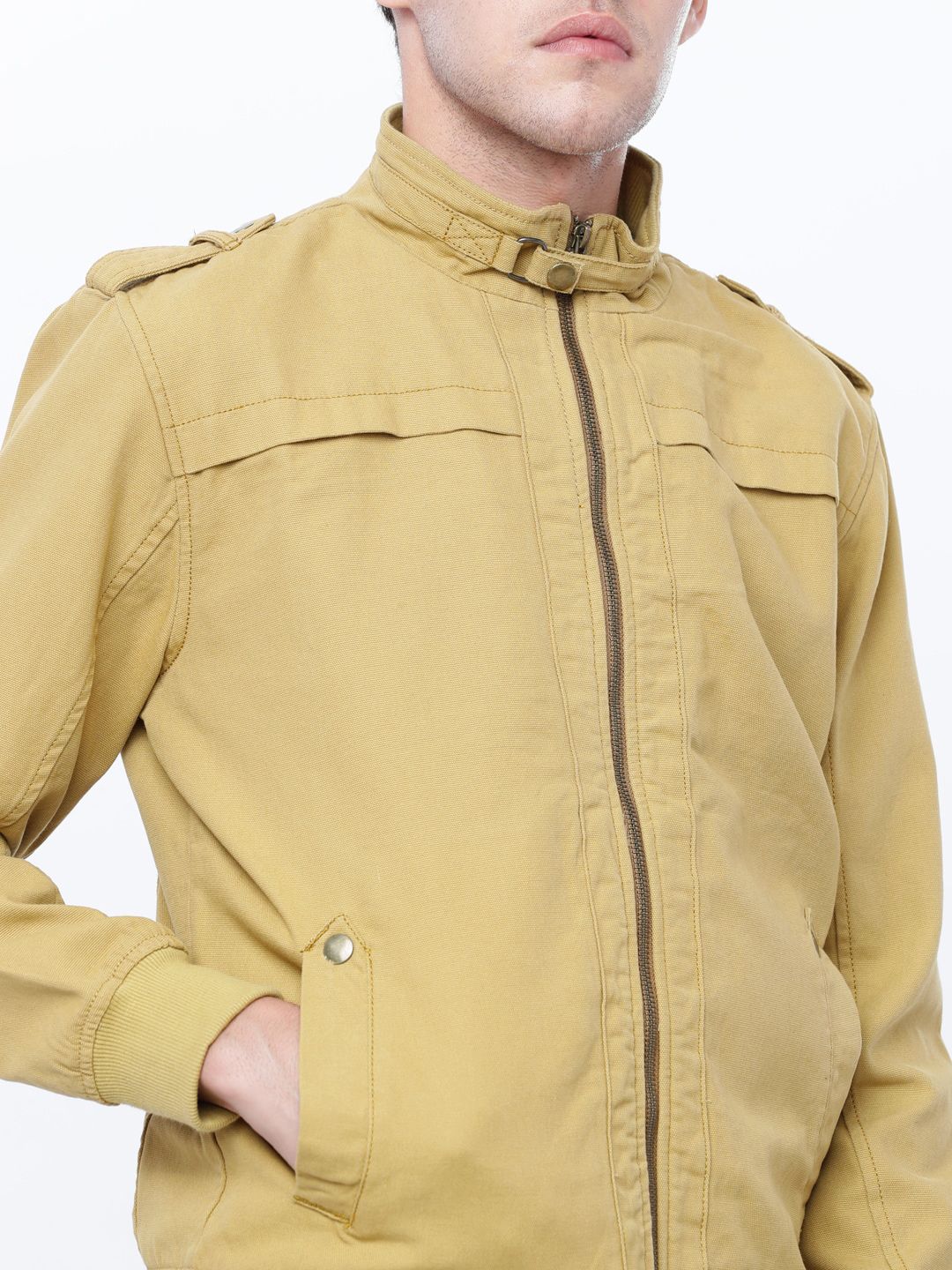 HIGHLANDER Men Khaki Solid Bomber