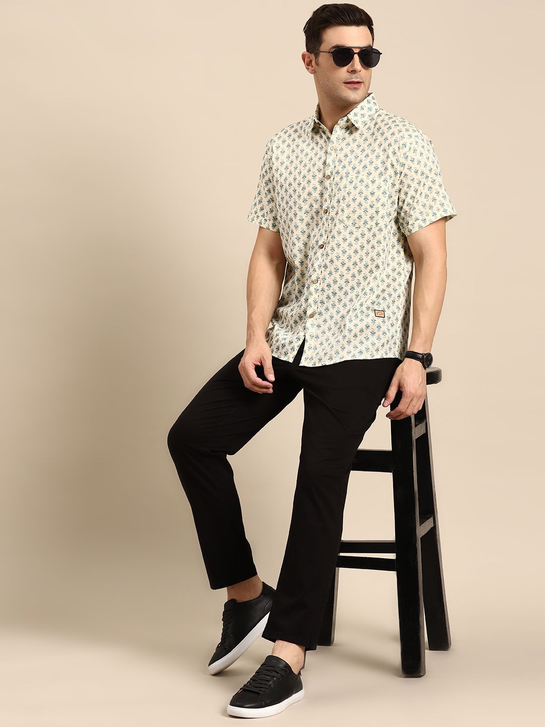 DENNISON  Smart Block Printed Casual Shirt