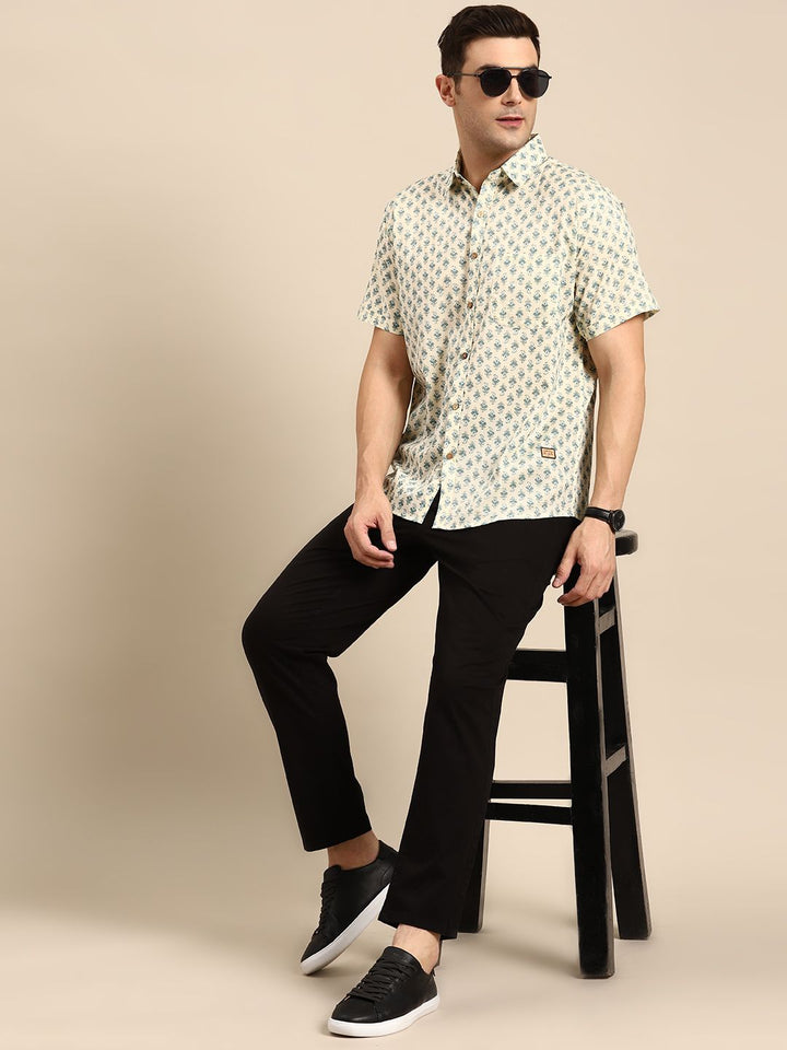 DENNISON  Smart Block Printed Casual Shirt