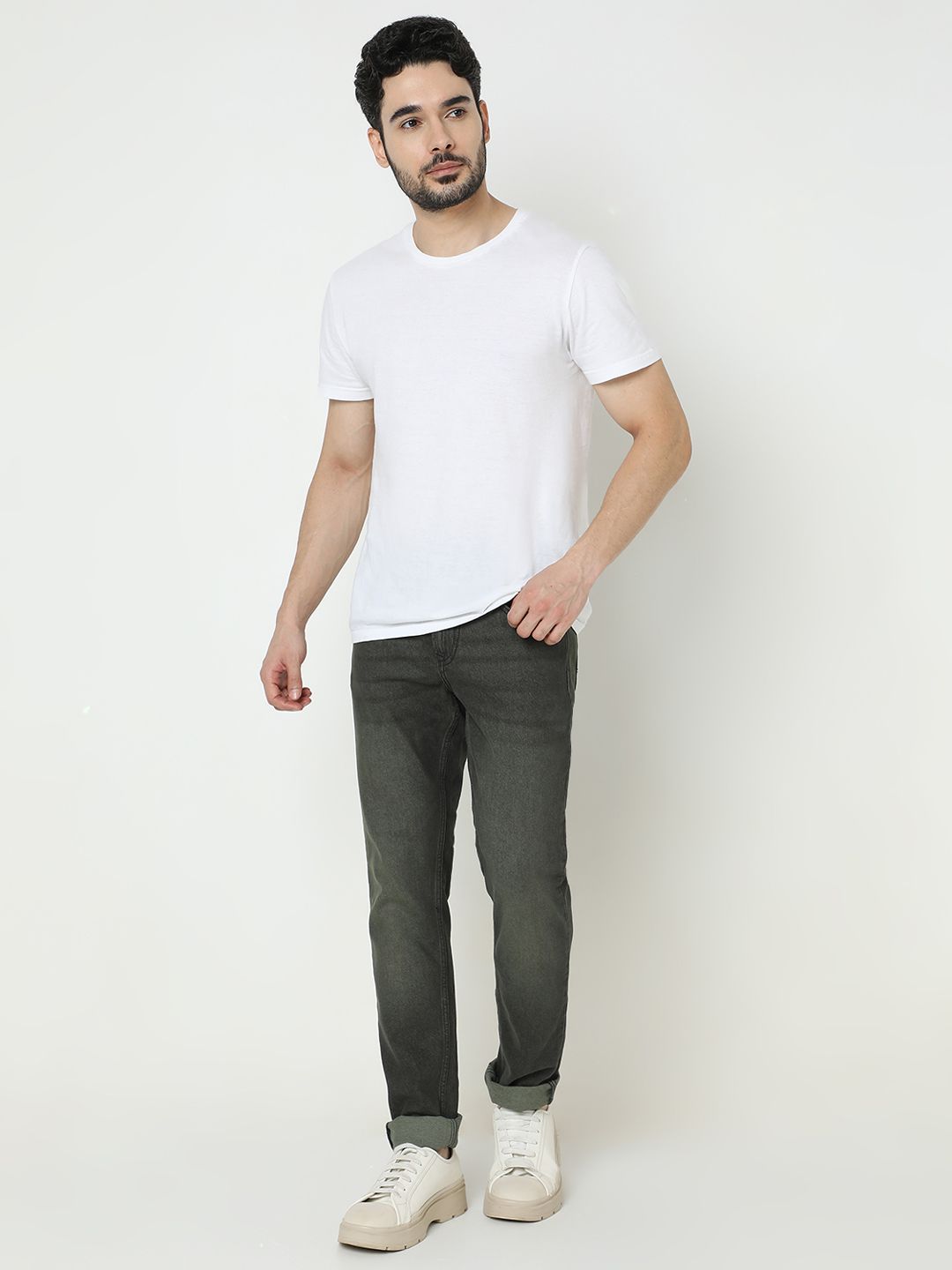 SPYKAR Skinny Fit Low-Rise Light Fade Pure Cotton Jeans