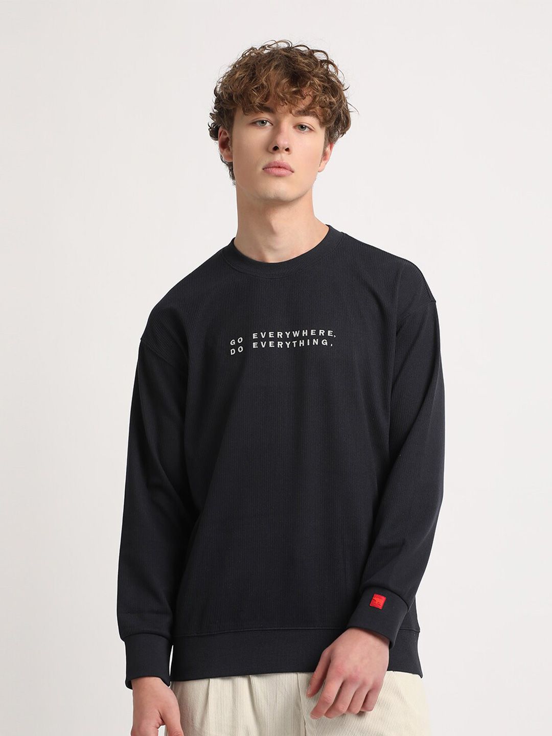THE BEAR HOUSE Typography Printed Relaxed Fit Pullover