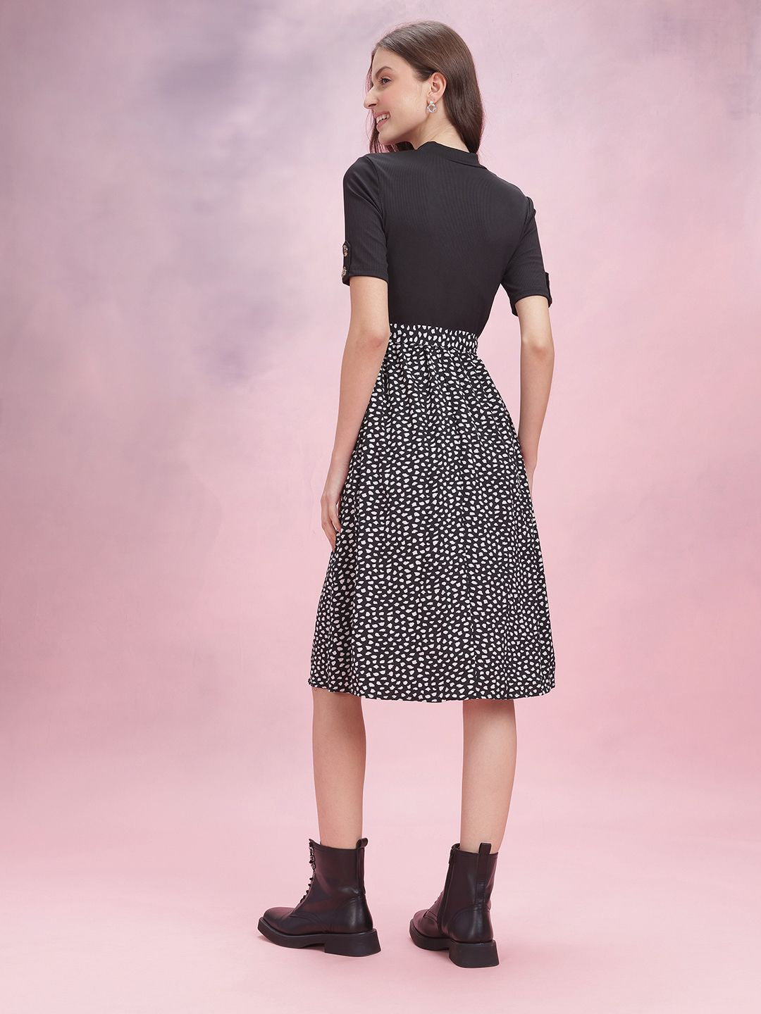 DressBerry Abstract Printed A-Line Dress