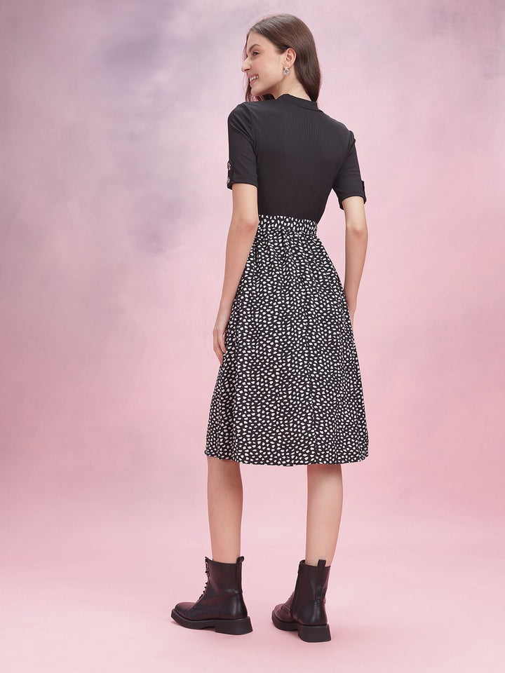 DressBerry Abstract Printed A-Line Dress