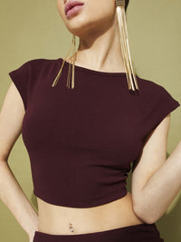 DressBerry Modern Minimalism Crop Top with Ruched Midi Skirt Co-Ord Set