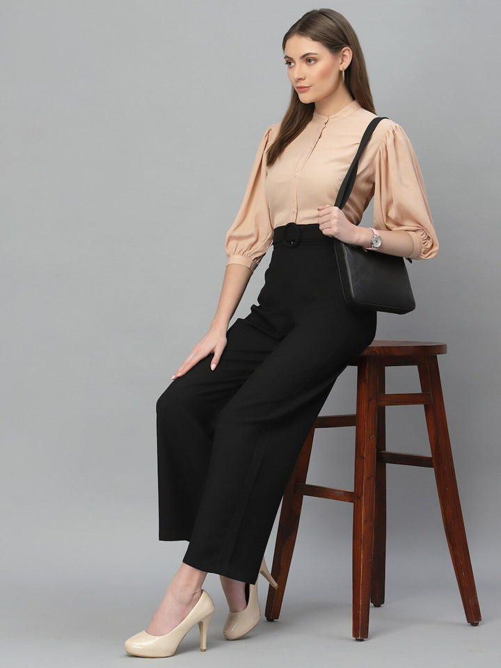 Style Quotient Women Nude-Coloured Formal Shirt