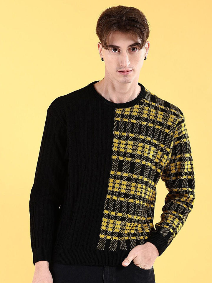 The Indian Garage Co Checked Acrylic Pullover
